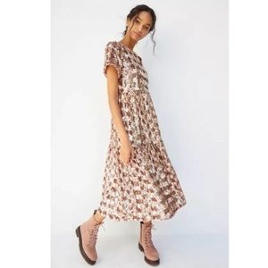 ANTHROPOLOGIE Maeve Bernadette Sequined Midi Dress